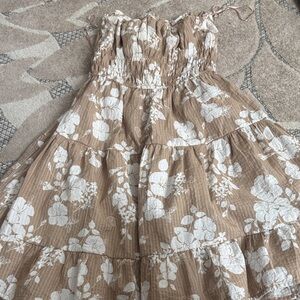Aeropostale Beige Floral Dress